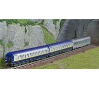 Arnold HN4474 Set de 3 voitures voyageurs "Train Expo", SNCF, 1 voiture-bar et 2