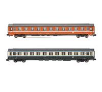 ARNOLD HN4493 Lot 2 Voitures Voyageurs UIC-Z1 Eurofima + Drapeau Scala N 1/160
