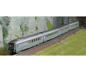 Arnold HN4499 Set de 4 voitures voyageurs Mistral 69, TEE, Vru + A8tux2 + AD4tux