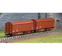 Arnold HN6515 Set de 2 wagons couverts à essieux, type G4, SNCF, échelle N