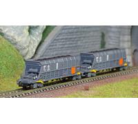 Arnold HN6550 Set de 2 wagons trémies à bogies type Faoos, transport de charbon,