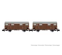 Arnold HN6574 FS, Ensemble De 2 Wagons Fermés À 2 Axes GS, Ep. IV - Échelle N