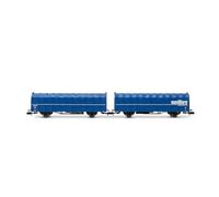 Arnold HN6698 FS, double wagon (2 x 2 essieux) avec bâche, type Laails 2, Ausiliare Milano Blue, epIV-V Freight Wagons