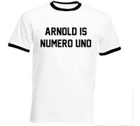 Arnold is Numero Uno Men T-Shirt - Arnie Schwarzenneger Pumping Iron Gym Fitness Tee Size L