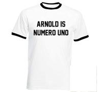 Arnold is Numero Uno T-Shirt - Arnie Schwarzenneger Pumping Iron Gym Fitness Tee