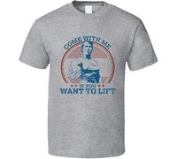 Arnold Logo Come with Me If You Want to Lift T Shirt