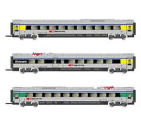 ARNOLD SBB, Pack de 3 Wagons intermédiaires ETR 610, livrée ex Cisalpino, époque VI