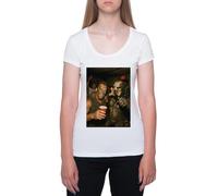 Arnold Schwarzenegger Les Prédateurs T-Shirt À Manches Courtes À Col Rond Blanc pour Femme T-Shirt Short Sleeve White Crewneck Tee for Women