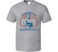 Arnold Schwarzenegger Logo Come with Me If You Want to Lift T Shirt