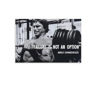 Arnold Schwarzenegger Poster de motivation - Citations de bodybuilding (40,6 x 61 cm) - Toile murale sans cadre pour salon, chambre à coucher, bureau