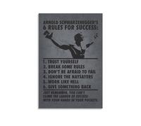 Arnold Schwarzenegger Poster imprimé sur toile avec citations de motivation et bodybuilding (30) Décoration d'intérieur moderne 20 x 30 cm