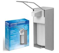 ARNOMED 1 Distributeur gel hydroalcoolique en aluminium, distributeur savon automatique 500ml, Levier long - fixation/montage mural, Soap Dispenser, distributeur de savon automatique