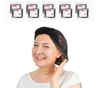 ARNOMED charlotte cheveux jetable, jetable noir, charlotte aliemntaire 1000 pcs (10 sachets), 52 cm charlottes jetables cheveuxs pour la cuisine ou le dentiste, charlotte bonnnet pour hommes/femmes