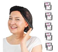 ARNOMED® Charlotte Cheveux Jetable 52 cm Noir [200 PIÈCES] - Filet Cheveux Plastique pour OP, Cuisine & Hygiène - Bonnet à Usage Unique - Charlotte Alimentaire de Protection des Cheveux en Tissu