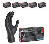 ARNOMED Gants nitrile taille S, gant nitrile noir, 1000 pcs (10 boîtes), gants noir jetable non poudrés & sans latex, gants noir, gants de cuisine jetables, gants jetables noir XS, S, M, L, XL, XXL
