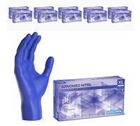 ARNOMED® Gants en nitrile taille XL Bleu océan [1000 unités] - Gants à usage unique pour chirurgie & laboratoire - Gants en nitrile sans poudre & sans latex - Moufles en nitrile XS, S, M, L, XL, XXL