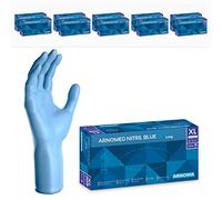 ARNOMED Gants jetables Bleu Extra Longs, gants jetables de 30cm de long XL, Gants en nitrile jetables Extra Épais, 1000 pcs (10 boîtes avec 100 pcs), gants en caoutchouc longs jetables en S, M, L & XL