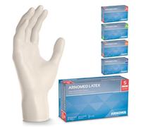 ARNOMED® Gants jetables en latex taille S blanc [500 pcs] - Gants jetables de chirurgie et de laboratoire - Gants jetables en nitrile - Moufles en latex en XS, S, M, L, XL, XXL