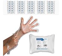 ARNOMED Gants jetables en PE pour hommes, 10.000 pcs gant jetable en sacs, gant alimentaire de ménage transparents, gant plastique jetable de protection pour la coloration des cheveux, gants fins