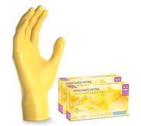ARNOMED gants jetables jaune, gants nitrile taille XS, gant jetable 200 pièces (2 boîtes), gants en nitrile non poudrés & sans latex, gants jetable cuisine, gants a usage unique en XS, S, M & L