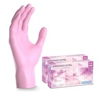 ARNOMED gants jetables rose, gants nitrile taille XS, gant jetable 200 pièces (2 boîtes), gants en nitrile non poudrés & sans latex, gants jetable cuisine, gants a usage unique en XS, S, M & L