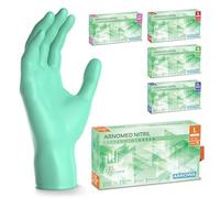 ARNOMED Gants Jetables Vert en Nitrile Taille L - 100 Pièces/Boîte, Non Poudrés & Sans Latex - Usage Unique pour Cuisine - Disponibles en XS, S, M, L & XL