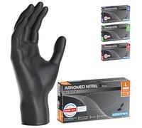 ARNOMED Gants nitrile taille L, gant noir, 2000 pièces/boîte, gants jetable sans accélérateur, non poudrés, sans latex, gants en caoutchouc hypoallergénique, gants en S, M, L, XL