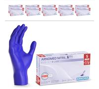 ARNOMED Gants nitrile taille S, gant bleu violet, 1000 pièces/boîte, gants jetable sans accélérateur, non poudrés, sans latex, gants en caoutchouc hypoallergénique, gants en S, M, L, XL
