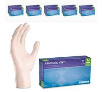 Gants jetables ARNOMED en vinyle M, 1000 pièces (10 boîtes), gant non poudre, gants jetable, gants vinyle, boite de gants jetables, gants en vinyle disponibles en tailles S, M, L & XL, gant hygiene