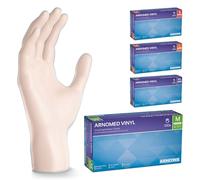 Gants jetables ARNOMED en vinyle M, 200 pièces (10 boîtes), gant non poudre, gants jetable, gants vinyle, boite de gants jetables, gants en vinyle disponibles en tailles S, M, L & XL, gant hygiene