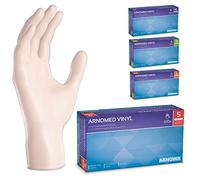 Gants jetables ARNOMED en vinyle S, 100 pièces/boîte, gant non poudre, gants jetable, gants vinyle, boite de gants jetables, gants en vinyle disponibles en tailles S, M, L & XL, gant hygiene
