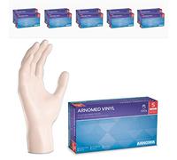 Gants jetables ARNOMED en vinyle S, 1000 pièces (10 boîtes), gant non poudre, gants jetable, gants vinyle, boite de gants jetables, gants en vinyle disponibles en tailles S, M, L & XL, gant hygiene