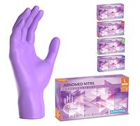 ARNOMED Lot de 100 gants jetable en nitrile - Violet - Taille L - Gants sans poudre - Caoutchouc sans latex
