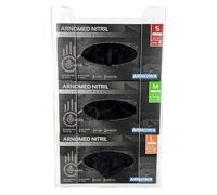 ARNOMED Support gant pour gants jetables, 2x support de gants jetables pour 3 boîtes, support mural pour gants jetables, distributeur de gants transparent en acrylique en 24,6x8,1x41 cm