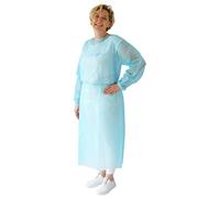 ARNOMED Surblouse jetable PP, tablier jetable bleu unisexe 130x140cm, 10 pcs Tablier plastique jetable pour travaux et milieu médical, 23 g/m², Surblouse jetable medical en PP non-tissé