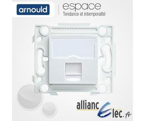 Arnould 60525 - Prise RJ45 catégorie 6 écrantée (FTP) - Lumière