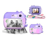 ARNSSIEN Appareil Photo Instantané Enfant Numérique 2,4"&7 Rouleaux Papier | Impression instantanée, Caméra Vidéo 1080P, Selfie, avec Carte, Cadeau Anniversaire pour filles et garçons 3-12 ans, M3