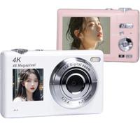 ARNSSIEN Y5 Appareil photo numérique avec double écran, autofocus 4K 48 MP pour photographie avec carte de 32 Go, appareil photo numérique pointé et prise de vue, zoom 16x, anti-tremblement, cadeau