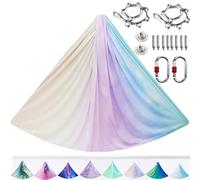 ARNTY Kit de Yoga pour Adultes, Accessoires de Yoga, Charge de 500 kg, Matériel D'installation Complet Inclus (Muti-PurpleBlue)