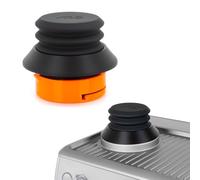 ARO Espresso™ Trémie à dose unique avec soufflet en silicone et déflecteur anti-popcorn intégré | Compatible avec Breville/Sage Barista Express, Pro, Touch et Impress (plastique, noir)