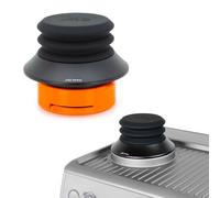 ARO Espresso Trémie monodose en aluminium avec soufflet en silicone et déflecteur anti-popcorn intégré | Compatible avec Breville/Sage Barista Express, Pro, Touch et Impress (noir, trémie en aluminium