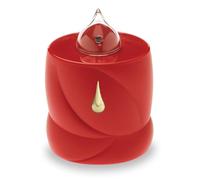 AROBA Bougie à LED pour tombe - effet scintillant comme une vraie bougie, longue durée de combustion jusqu'à 200 jours, réutilisable pour cimetière, bougie commémorative - rouge larme