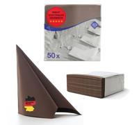 AROBA Lot de 50 serviettes Airlaid - 40 x 40 cm - Serviettes de table jetables semblables au tissu - Serviettes décoratives de qualité supérieure pour mariages, événements, hôtels, restaurants