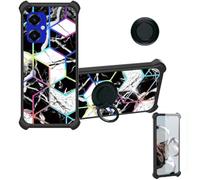 Aroepurt Coque avec SPC Wuum One Discovery Coque Case IMDH-HS | Phone Etui Cover [1*Protecteur d'écran en verre trempé] Hybride [Support annulaire] [Réflexion de la lumière]