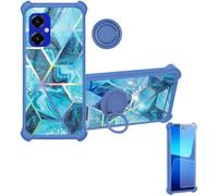Aroepurt Coque avec SPC Wuum One Discovery Coque Case IMDL-LS | Phone Etui Cover [1*Protecteur d'écran en verre trempé]Hybride[Support en anneau][Réflexion de la lumière]