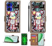 Aroepurt Coque avec SPC Wuum One Discovery Coque Case PTZONG-MXX | Phone Etui Cover [1*Protecteur d'écran en verre][Blocage RFID][Effet luminescent]