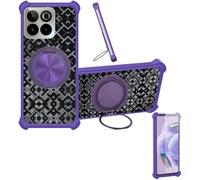 Aroepurt Coque avec SPC ZEUS 2 Elite Coque Case CX-17-ZI | Phone Etui Cover [1*Protecteur d'écran en verre trempé] Coque hybride [Support magnétique en anneau]