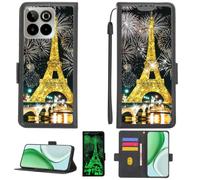 Aroepurt Coque avec SPC ZEUS 2 Elite Coque Case PTH-TT | Phone Etui Cover [1*Protecteur d'écran en verre][Blocage RFID][Paillettes dorées + Effet lumineux]