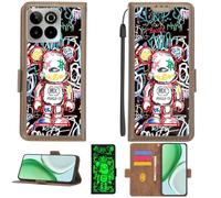 Aroepurt Coque avec SPC ZEUS 2 Elite Coque Case PTZONG-MXX | Phone Etui Cover [1*Protecteur d'écran en verre][Blocage RFID][Effet luminescent]