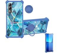 Aroepurt Coque avec ZTE Nubia Neo 5 GT Coque Case IMDL-LS | Phone Etui Cover [1*Protecteur d'écran en verre trempé]Hybride[Support en anneau][Réflexion de la lumière]